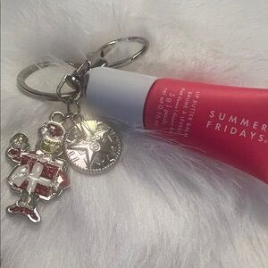 Summer Fridays Pink Lip Butter Balm with Keychain